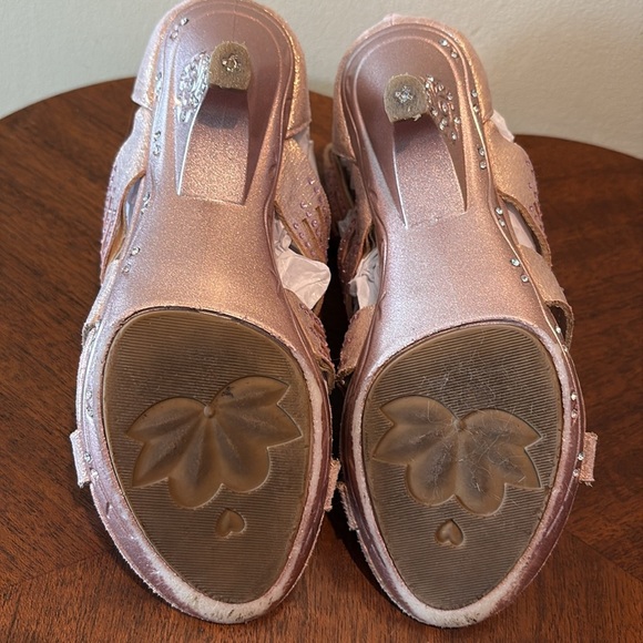 Dream Pairs   Big kids/small women sparkle strappy dress shoes comfy stable Sz 5 - Picture 12 of 16